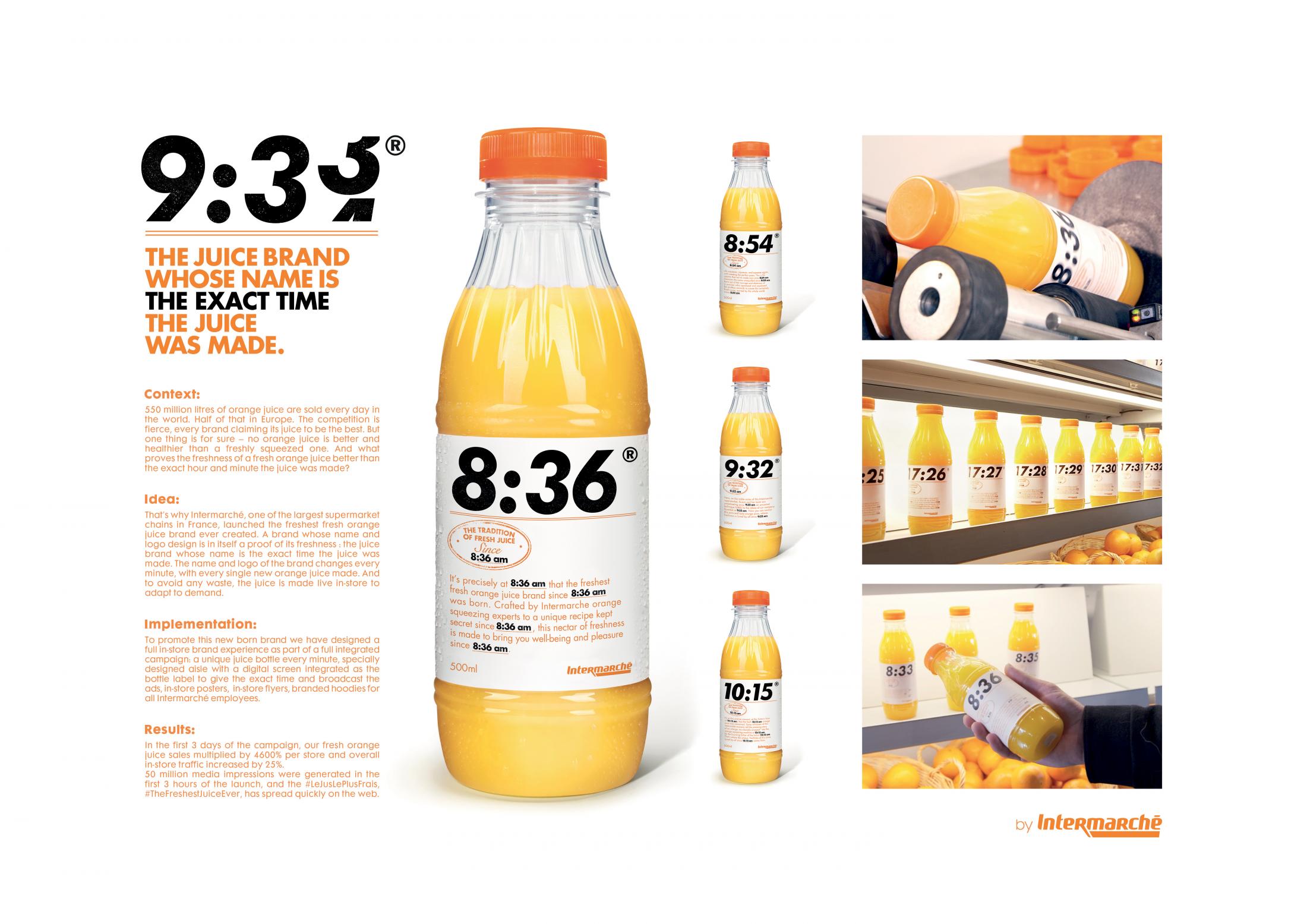 Intermarché The Freshest Orange Juice Brand Clios