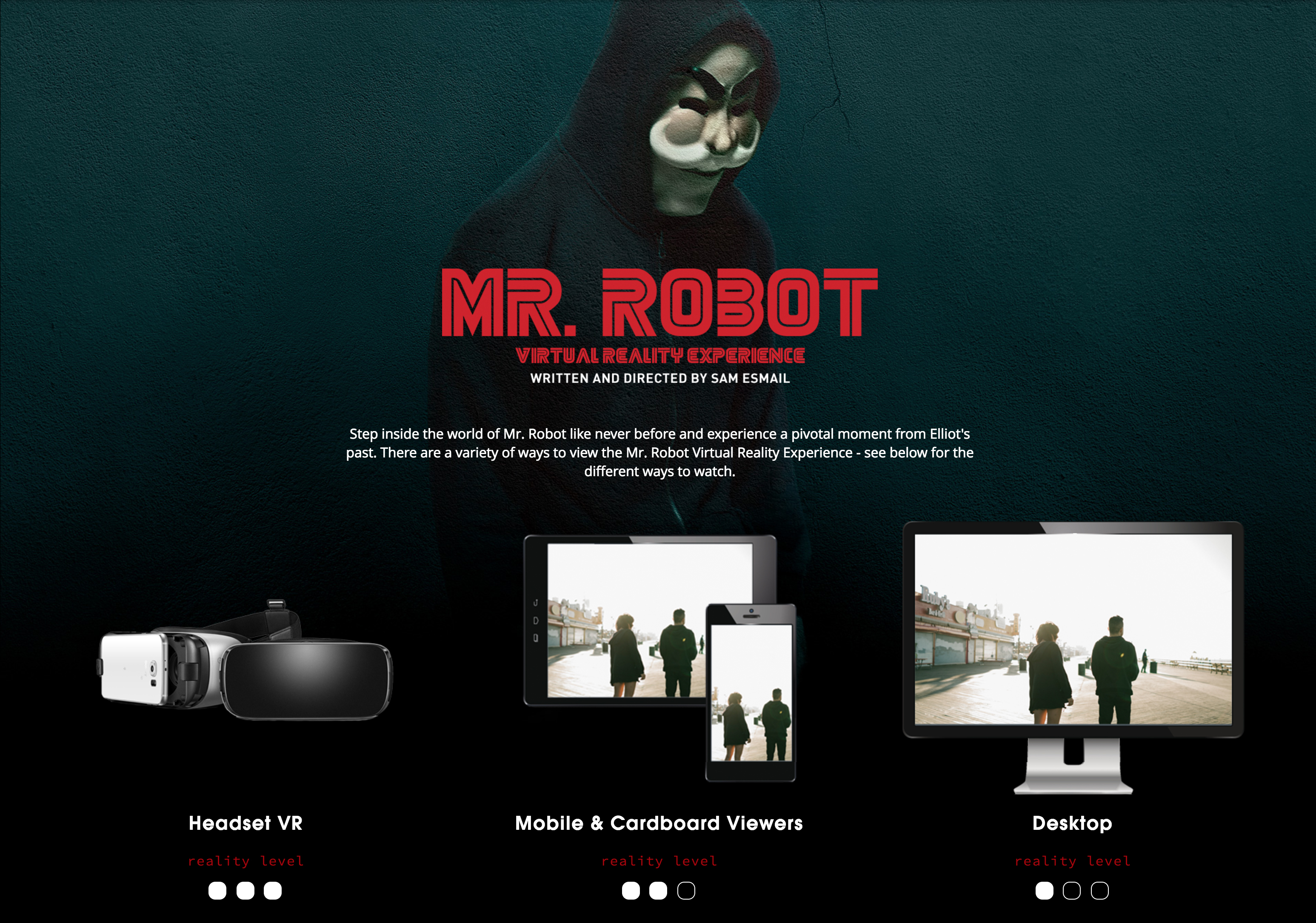 Thumbnail for The Mr. Robot Virtual Reality Experience