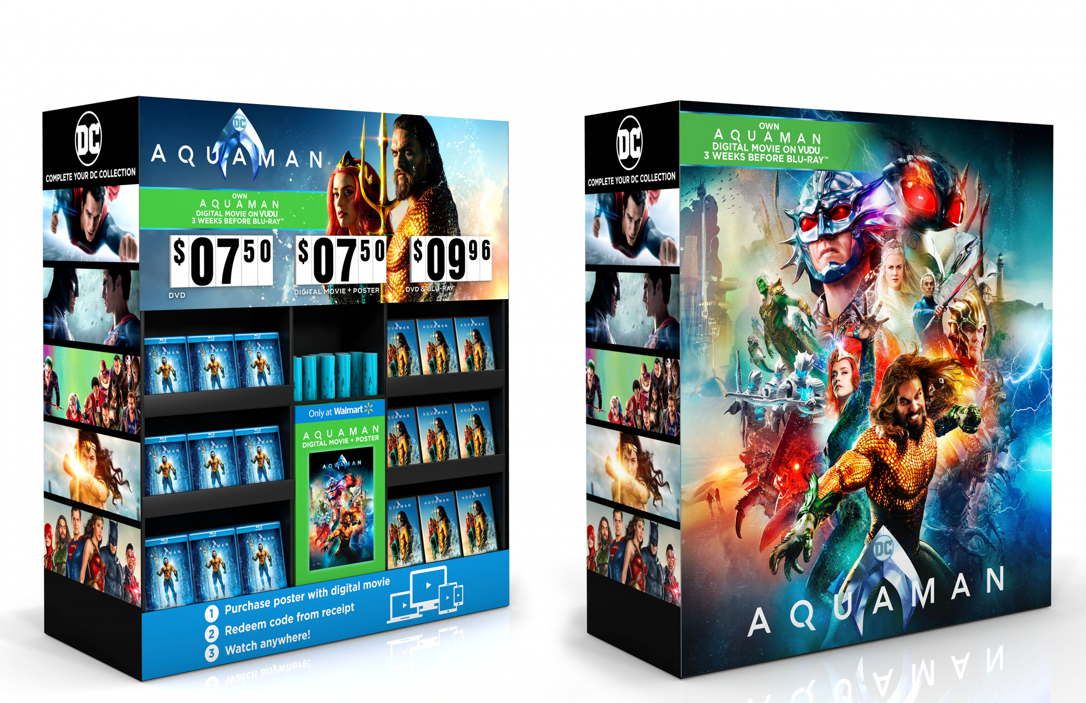 Thumbnail for Aquaman Home Entertainment Walmart Display Poster/Digital Cube