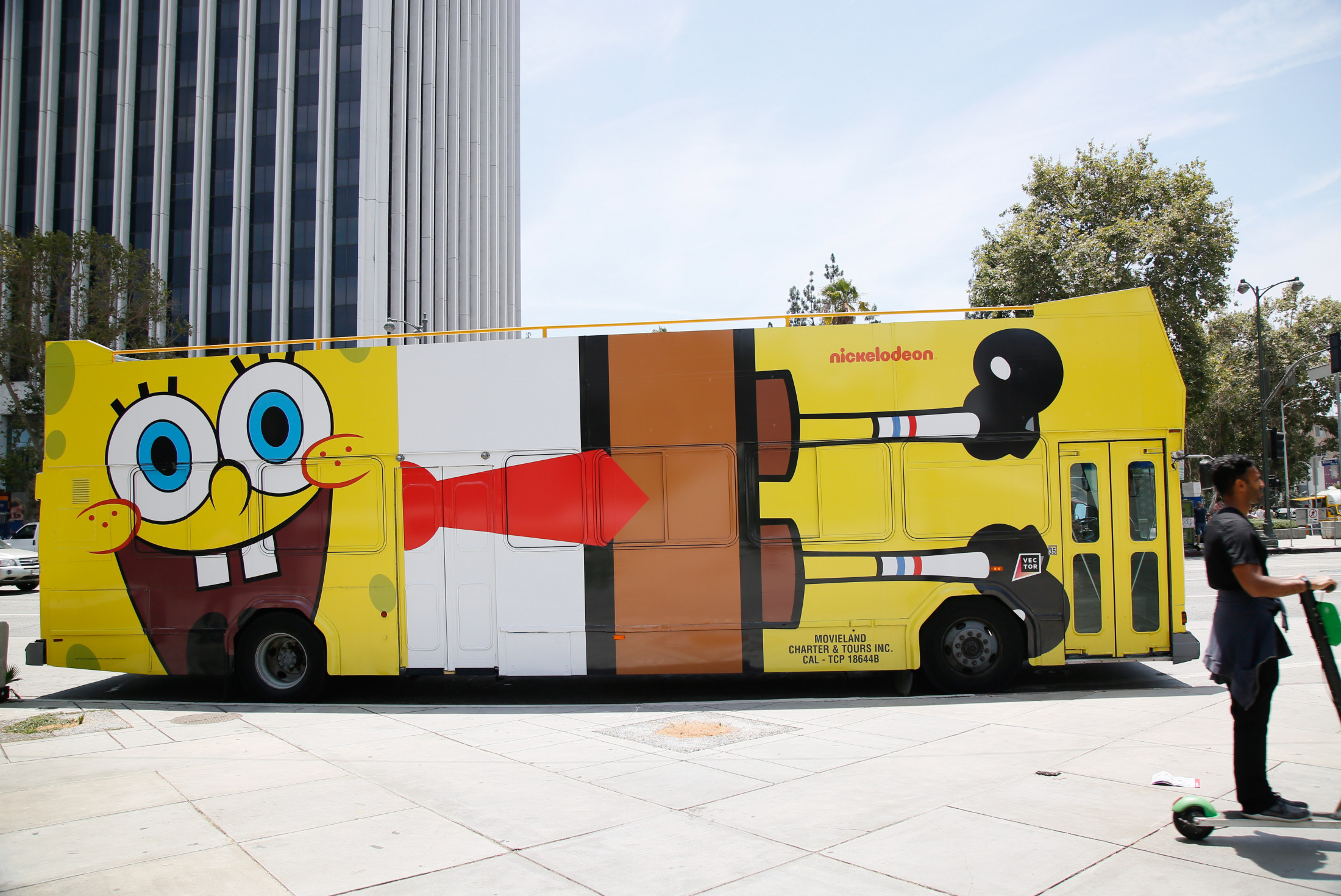 Thumbnail for #HappyBirthdaySpongeBob Transit Wrap - Bus
