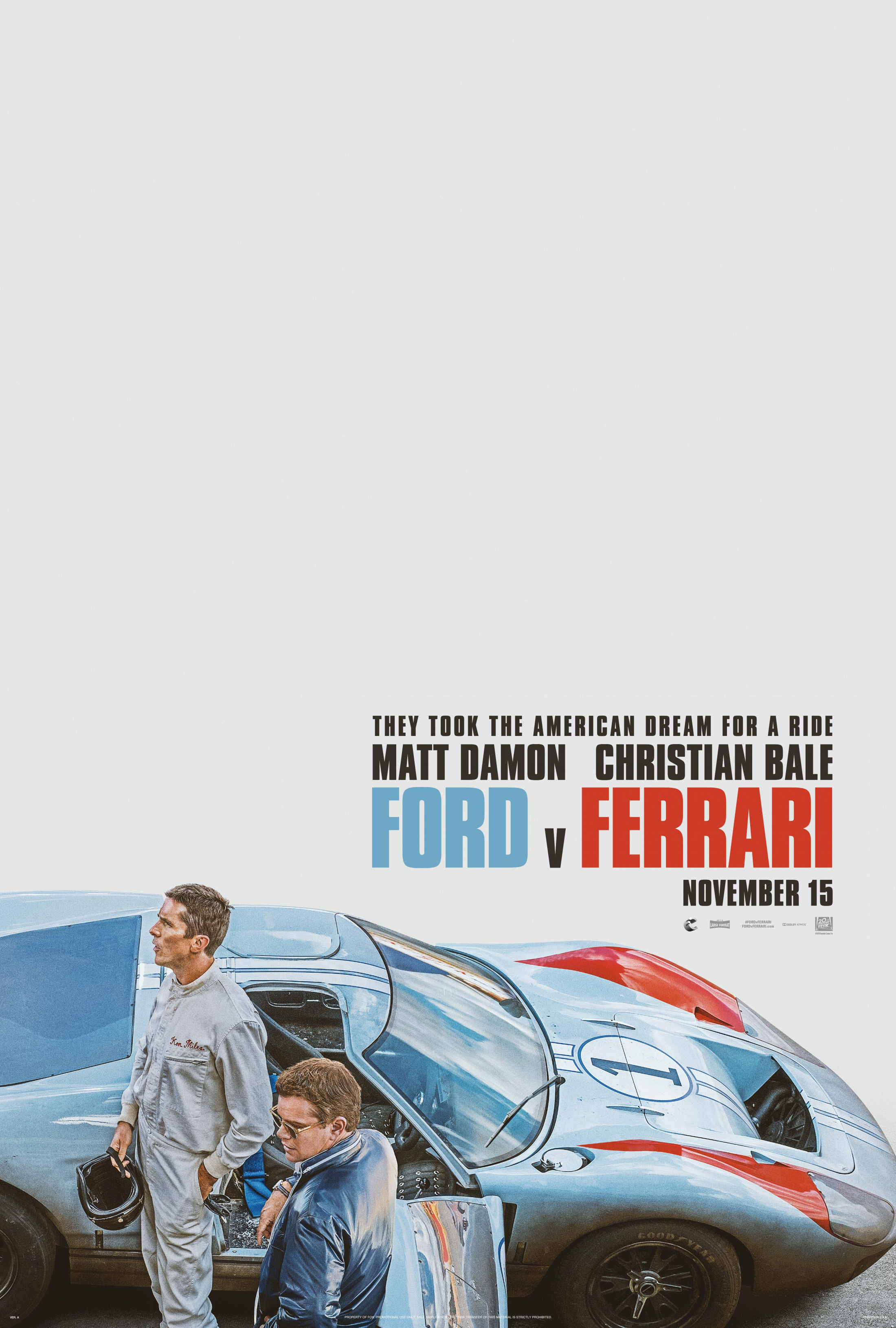 Thumbnail for FORD V FERRARI Teaser One-Sheet