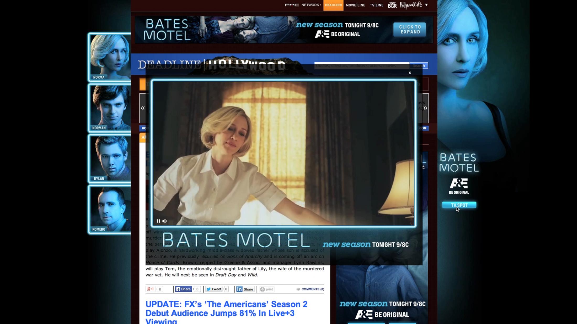Thumbnail for Bates Motel Season 2 Deadline