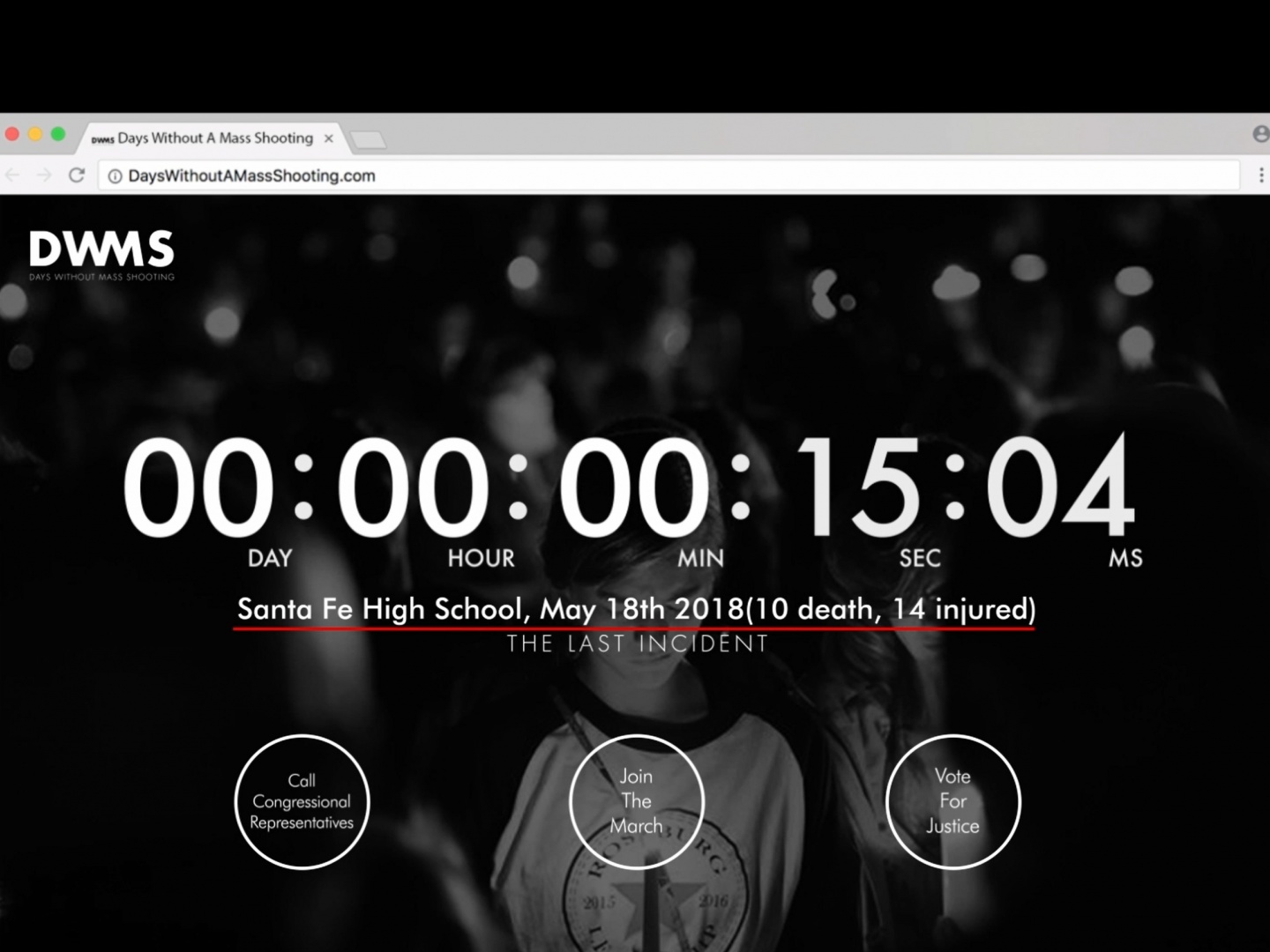 DAYS WITHOUT A MASS SHOOTING Thumbnail